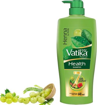 DABUR VATIKA Vatika Health Shampoo Heena & Amla Pack of ONE