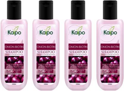 KAIPO Onion Biotin Shampoo with Conditioner for Women & Men (Pack Of 4x200 ml)