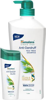 HIMALAYA Anti-Dandruff Tea Tree Shampoo (1L) + Anti-Dandruff Tea Tree Shampoo (80ml) Free