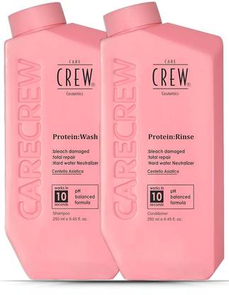 Care crew Protein Wash & Rinse Set | 250ml Shampoo & Conditioner