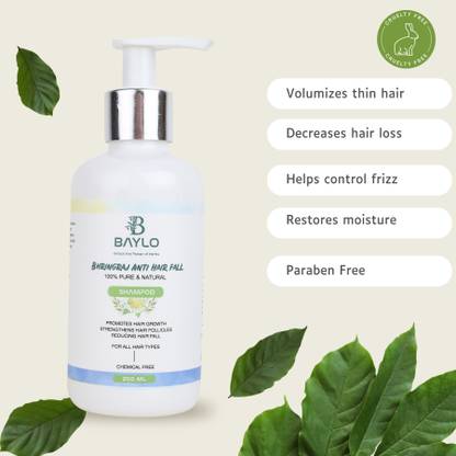 BAYLO Bhehringraj Shampoo for Damaged Hair Repair |SLS & Paraben Free