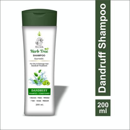 gloza Ayurvedic Anti Dandruff Control Shampoo and Conditioner for Natural Silky Hair