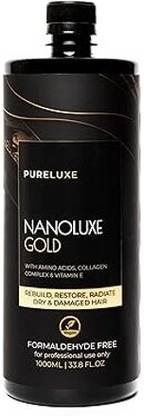 Pureluxe Nanoluxe Gold Nanoplastia Treatment For frizz-Free,shiny,and straight hair