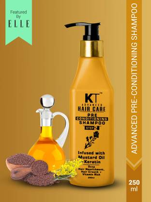 KT Professional Advance Hair Care Mustard Infused Keratin Shampoo Strengthening, Sulfate-Free