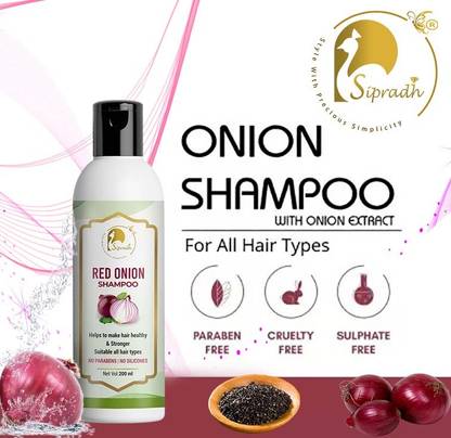 Sipradh Onion Shampoo With Caffeine For Hair Growth & Hairfall Control