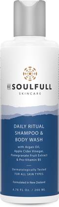 be soulfull 2-In-1 Shampoo & Body Wash | Argan Oil, Pomegranate Extract, Apple Cider Vinegar