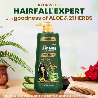 Kesh King Ayurvedic Anti-Hairfall Shampoo | 21 Ayurvedic herbs | Aloe Vera,Amla | 1000 ml