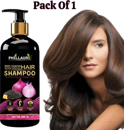 Phillauri Red Onion Black Seed Oil Shampoo - Strengthens, Nourishes, and Healthy Hair