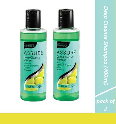 ASSURE Deep Cleanse Shampoo Enriched With Lemon & Thyme Extracts pack of 2