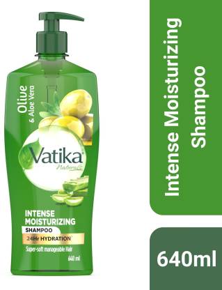 DABUR VATIKA Aloe Vera & Olive Intense Moisturising Shampoo | No Parabens