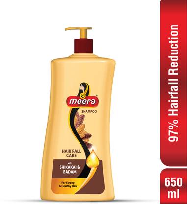Meera Hairfall Care Shampoo,Goodness Of Badam and Shikakai,Paraben Free