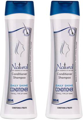 NATURAL The Essence of Nature Shampoo with Conditioner 500ml each (Pack of 2)