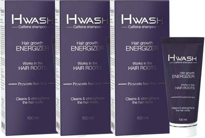 HWASH Caffeine Shampoo (Pack of 3 x 100ml)