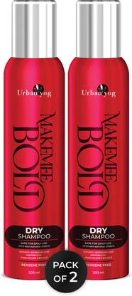 URBANYOG MakeMeeBold Dry Shampoo Spray for Women | Benzene-Free | 100% Natural Starch