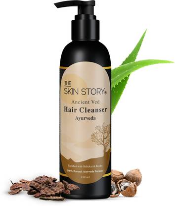 The Skin Story Ayurvedic Shampoo with Shikakai & Aloe for Hair Growth, Controls Fall