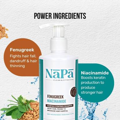 NAPA Anti-Hair-Fall Niacinamide-Shampoo To Control Hairfall & Promote Hair-Growth