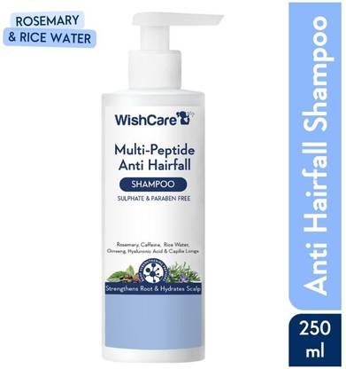 WishCare Multi Peptide Anti Hairfall Shampoo with Rice Water , Rosemary & Caffeine