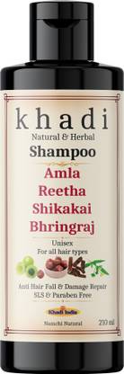 Namchi Natural Khadi Amla Reetha Shikakai & Bhringraj Shampoo, Damage Repair, SLS Paraben Free