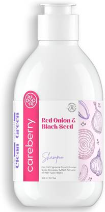 Careberry Organic Red Onion & Black Seed Hair Fall Control Shampoo,Sulphate & Paraben free