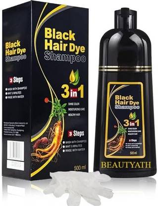 luminours Herbal 3 in 1 original Hair Dye Instant Black Hair Shampoo for Women & Men , Black