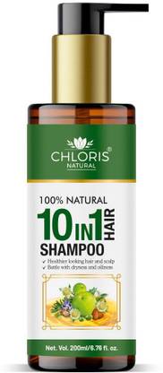 Chloris Natural 10 in 1 Natural Hair Shampoo for Anti Hair Fall & Hair Regrowth No SLS Paraben