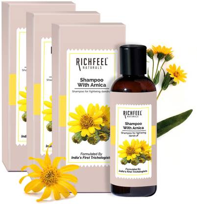 RICHFEEL Arnica Anti Dandruff Shampoo| Clear & Healthy Scalp |100 ml(Pack of 3)