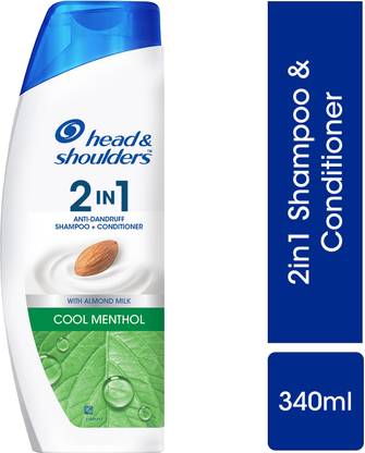 HEAD & SHOULDERS 2-in-1 Cool Menthol Anti Dandruff Shampoo + Conditioner With Almond Milk