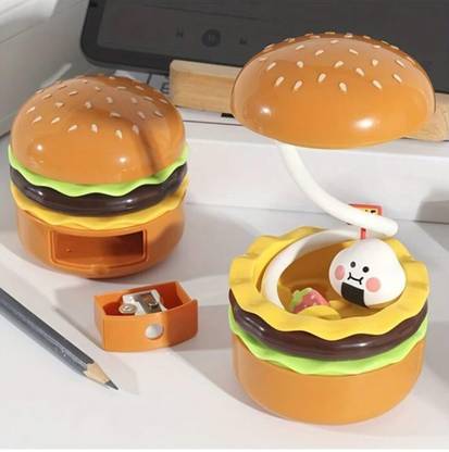 RHINETOYS Hamburger Led Lamp Single Pencil Sharpeners