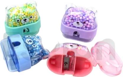 Ease Pencil Sharpener for Kids (4 pcs) Sharpner for Girls Cat style cat Sharpener