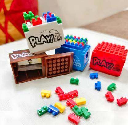 Enrich Shopee Mini Block Game Pencil Sharpener DIY Cool Lego Shape Sharpener Single Pencil Sharpeners
