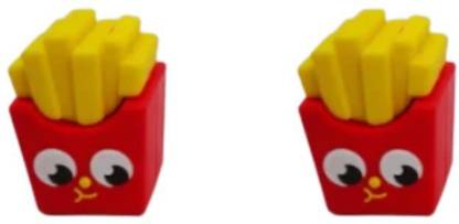 Barbarik Cute fast food french fries shape silicone pencil sharpener Singal Pencil Sharpener