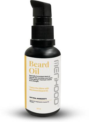 MENHOOD Beard Oil With Natural Oils & Vitamin E, Fills Patchy Beard, Boost Hair Growth Shave Oil