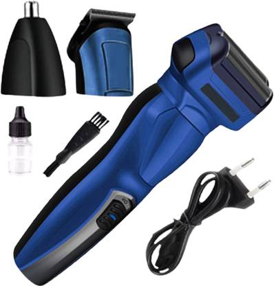 KJHG Rechargeable 3 In 1 Beard Shaver Hair Trimmer Nose Trimmer Body Grooming Kit  Shaver For Men