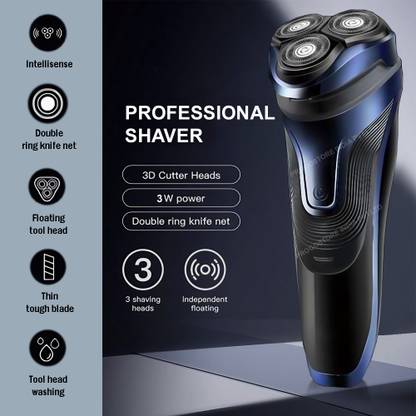 JEMMY Rechargeable Waterproof Electric Shaver Wet & Dry Rotary Shavers for Men Razors  Shaver For Men