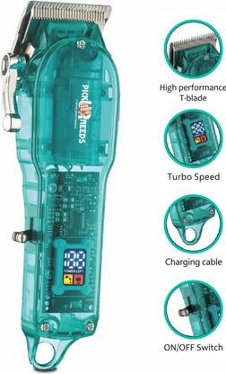 Make Ur Wish Rechargeable Professional Hair Trimmer/Clipper Smart Display Transparent Design  Shaver For Men