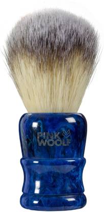 Pink Woolf Luxurious Gloss Resin Blue Monster Handle Synthetic Bristles Shaving Brush