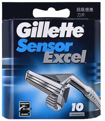 Gillette Sensor excel shaving blades count of 10