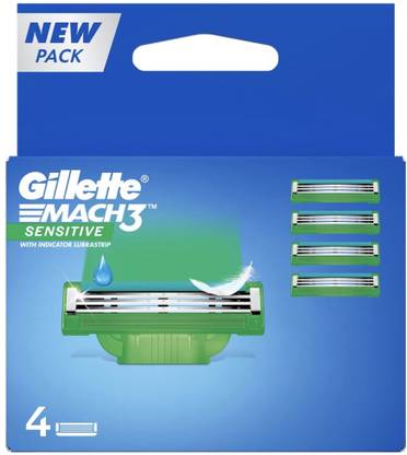 Gillette Mach 3 Sensitive blade cartridges pack of 4