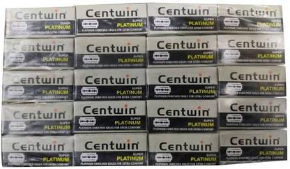 PasCom Centwin Platinum shaving Double Edge Safety Razor Blades Pack of 20 *50