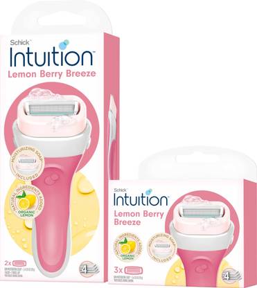 Intuition Lemon Berry Breeze Women Offer Includes 1 Razor Handle + 2 + 3 Refills Cartridge