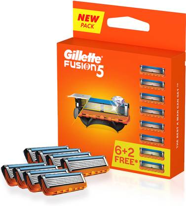 Gillette Fusion 5-Bladed Cartridges with Lubra Strip