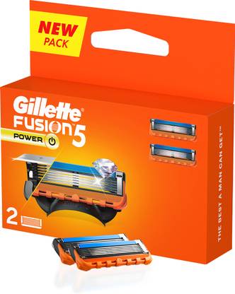 Gillette Fusion Power - shaving blades for men with beard shaping back blades