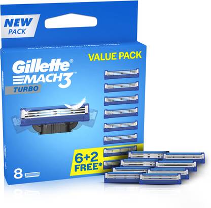 Gillette Mach3 Turbo 3-Bladed Cartridges with Comfort Edge