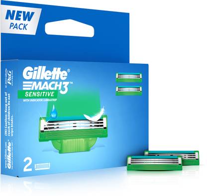Gillette Mach3 Sensitive 3-Bladed Cartridges for More Comfort