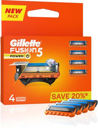 Gillette Fusion Power - shaving blades for men with beard shaping back blades