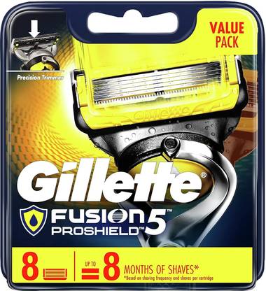 Gillette FUSION 5 PROSHIELD (Made in USA), 8 pack