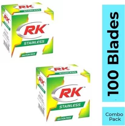 RK Stainless SALOON PACK 100 BLADES (EACH PACKET CONTAIN 50 BLADES)