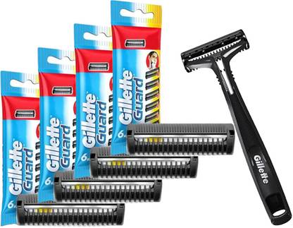 जिलेट Guard Manual Razor With Cartridges (25 Cartridge + 1 Razor Handle)