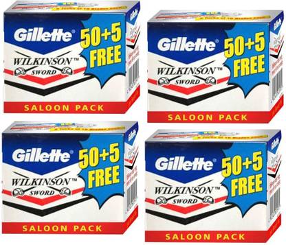 Gillette Blades WILKINSON SWORD SALOON PACK STAINLESS STEEL CLOSE SHAVE 220N BLADES