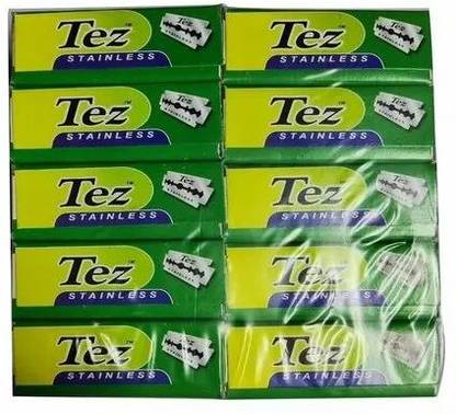 PasCom Tez Stainless Double edge blades with triple-coated edges